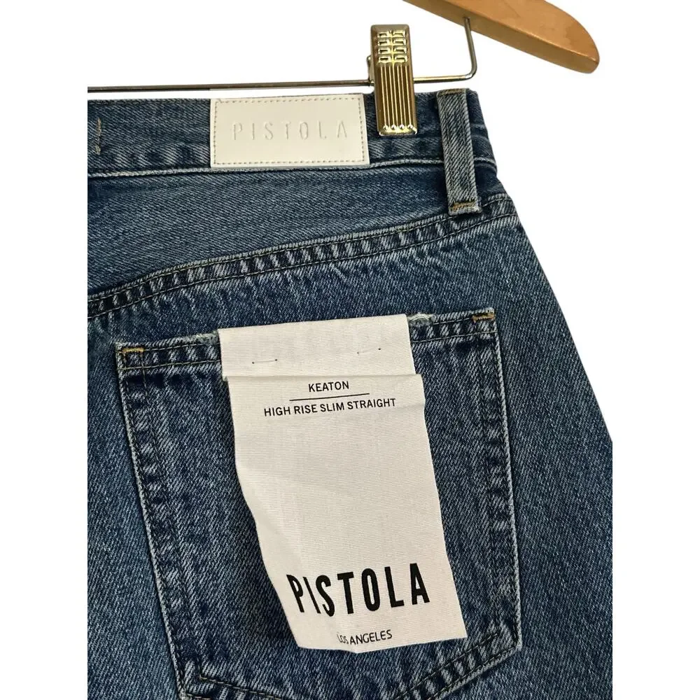 NWT Pistola Keaton High Rise Slim Straight Jeans Women’s Size 26 100% Cotton - Picture 8 of 9